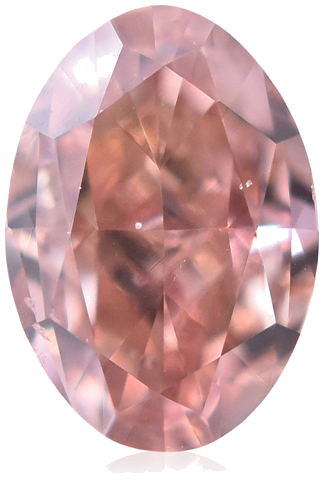 0.25 carat Fancy Intense Orangey Pink-VS2 Natūralus Oval Deimantas (1)