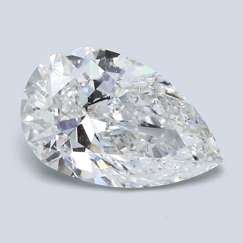 3.42 carat F-SI2 Natūralus Pear Deimantas (1)