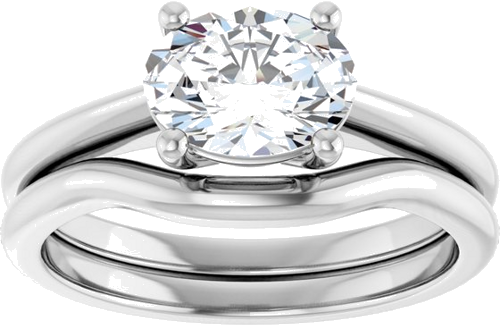 Sužadėtuvių Žiedas „Solitaire“ 950 Platinos Oval 8mm x 6mm (8)