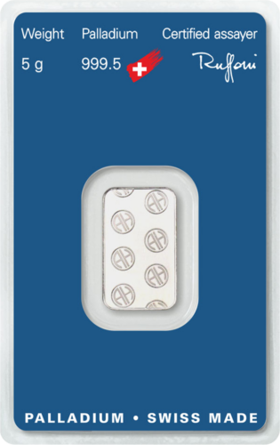 5 g Palladium Bar .995 Argor-Heraeus Switzerland (2)