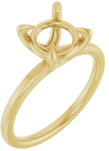 Sužadėtuvių Žiedas 14k yellow gold Round 8mm (1)