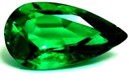 0.55 carat GREEN Pear Smaragdas (1)