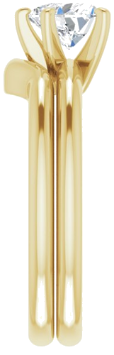 Sužadėtuvių Žiedas „Solitaire“ 585 Geltonojo Aukso Heart Shape 6mm (9)