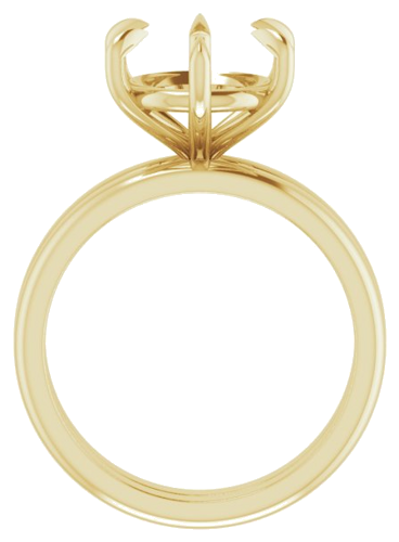 Sužadėtuvių Žiedas „Claw-Prong“ 14k yellow gold Round 10mm (7)
