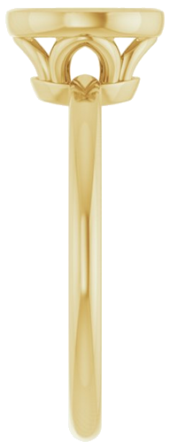 Sužadėtuvių Žiedas „Bezel-Set“ 14k yellow gold Round 7.4mm (4)