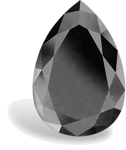 3.81 carat Fancy Black-VVS2 Natūralus Pear Deimantas (1)