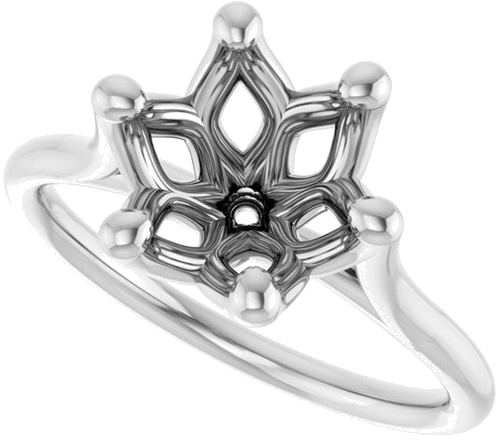 Sužadėtuvių Žiedas „Cathedral-Style Solitaire“ 14k white gold Round 8.8mm (5)