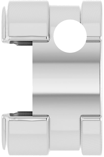 Pakabukas „Round Half-Bezel Slide“ 14k white gold Round 8.5mm (3)