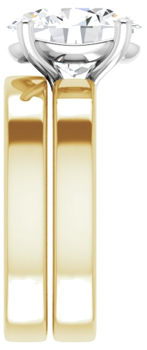Sužadėtuvių Žiedas „Solitaire“ 14k yellow/white gold Oval 11mm x 9mm (9)