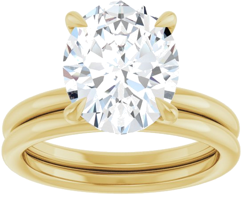 Sužadėtuvių Žiedas „Claw-Prong Solitaire“ 14k yellow gold Oval 11mm x 9mm (8)