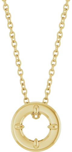 Pakabukas „Claw-Prong Bezel-Style Solitaire“ 14k yellow gold Round 5mm (1)