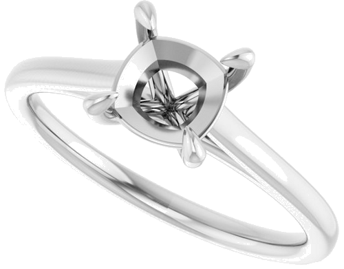 Sužadėtuvių Žiedas „Claw-Prong Solitaire“ 925 Sidabro Cushion 6mm (5)
