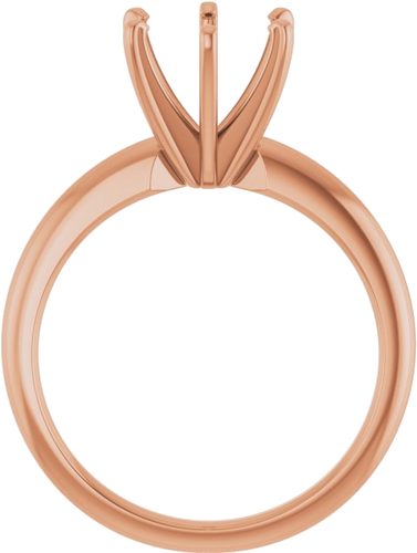 Sužadėtuvių Žiedas „Solitaire“ 14k rose gold Round 7.8mm x 8.6mm (2)