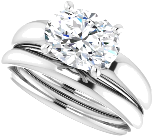 Sužadėtuvių Žiedas 14k white gold Oval 9mm x 7mm (10)