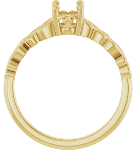 Sužadėtuvių Žiedas „Solitaire Sculptural“ 14k yellow gold Oval 7mm x 5mm (2)