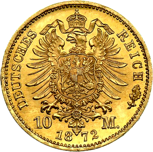 10 Marks Friedrich I 1872-1873 gold coin German Empire (2)