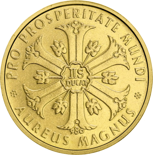 1958 Vokietija Aureus Magnus 2.5 Dukato Auksinis Medalis (2)