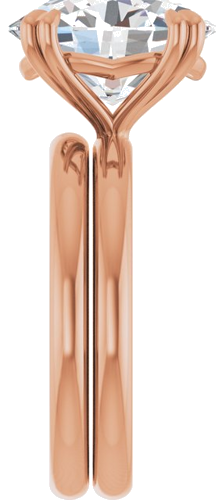Sužadėtuvių Žiedas „Double Claw-Prong“ 14k rose gold Oval 12mm x 10mm (9)