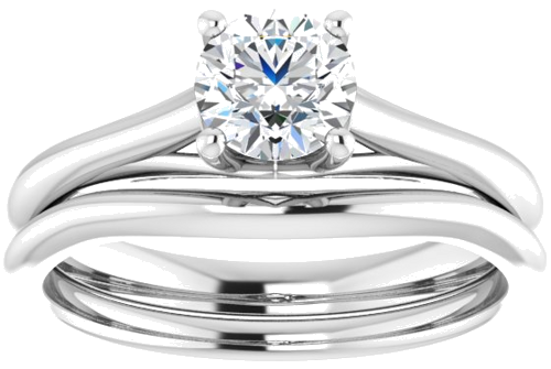 14K White 5.5 mm Round Solitaire Engagement Ring Mounting (8)