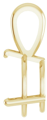 14K Yellow 10.5 mm Round 3-Prong Pendant Mounting (3)