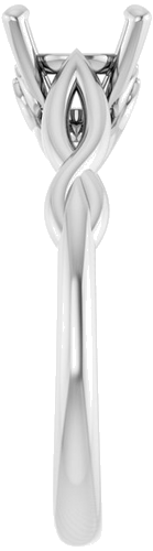 Sužadėtuvių Žiedas „Solitaire“ 585 Baltojo Aukso Round 7.4mm (4)