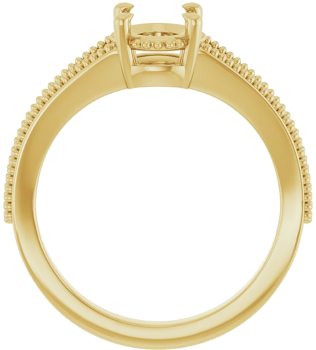 Sužadėtuvių Žiedas „Claw-Prong Solitaire“ 14k yellow gold Oval 8mm x 6mm (2)