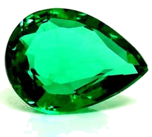 0.59 carat GREEN Pear Smaragdas (1)