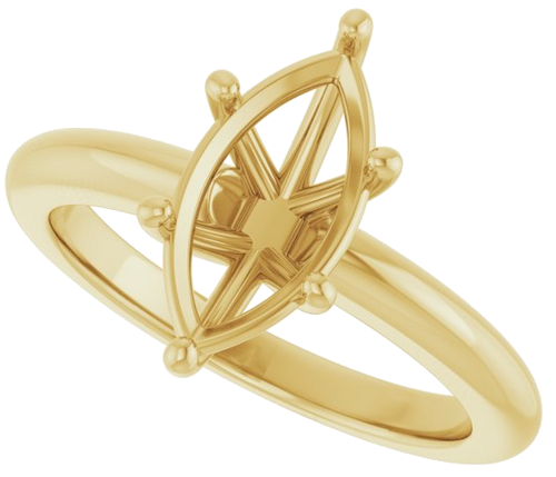Sužadėtuvių Žiedas 14k yellow gold Marquise 12mm x 6mm (5)