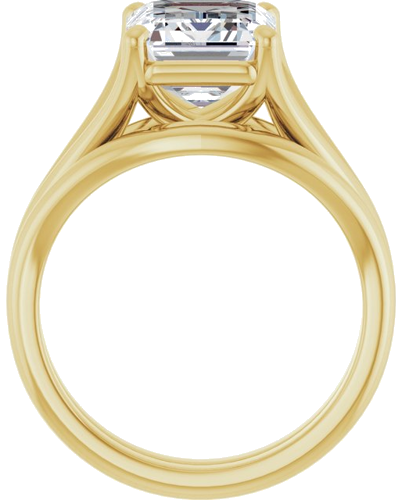 Sužadėtuvių Žiedas „Solitaire“ 14k yellow gold Emerald 10mm x 8mm (7)
