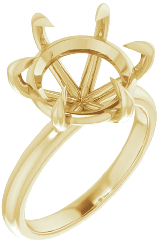 Sužadėtuvių Žiedas „Claw-Prong“ 18k yellow gold Round 12mm (1)