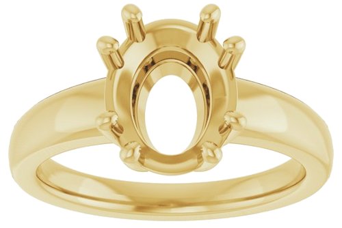 Sužadėtuvių Žiedas „Split-Prong Solitaire“ 14k yellow gold Oval 10mm x 8mm (3)