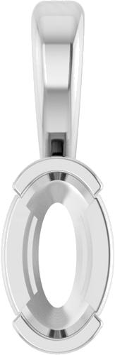 Pakabukas „Half-Bezel Solitaire“ 585 Baltojo Aukso Oval 5mm x 3mm (1)