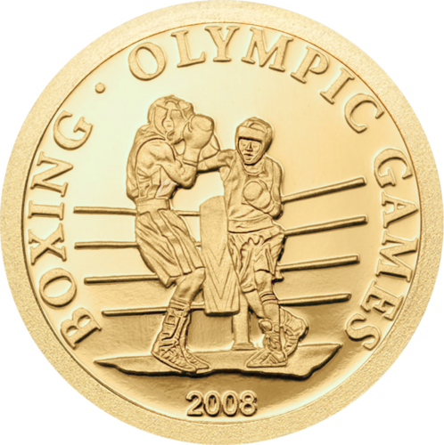 1000 Togrog Olimpinis Boksas 2008 Mongolija 1/25 oz auksinė moneta (1)