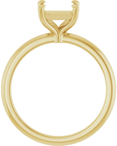 Sužadėtuvių Žiedas „Claw-Prong“ 14k yellow gold Square 6mm (2)
