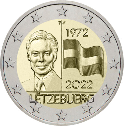 2022 Luxembourg  Flag of the Grand Duchy 2 euro BU coin in card (4)