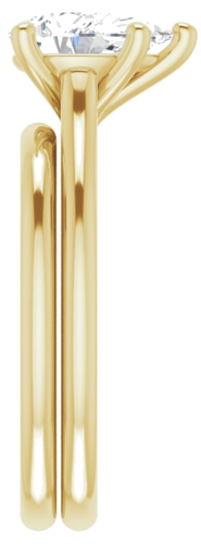 14K Yellow 9x6 mm Pear Solitaire Engagement Ring Mounting (9)