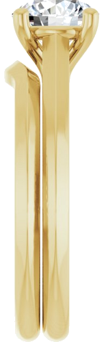 14K Yellow 6.5 mm Round Solitaire Engagement Ring Mounting (9)