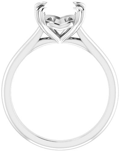 Sužadėtuvių Žiedas „Double Claw-Prong“ 14k white gold Oval 11mm x 9mm (2)