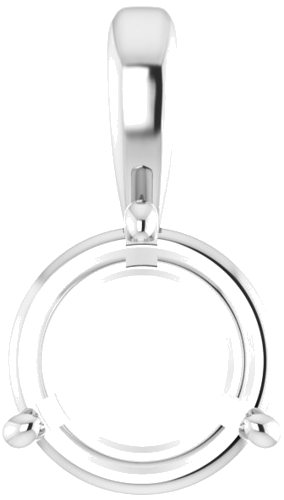 Pakabukas „Solitaire“ 950 Platinos Round 8.5mm (1)