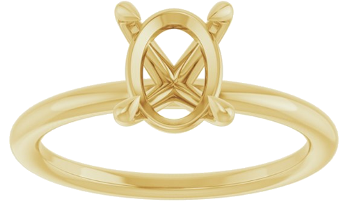 Sužadėtuvių Žiedas „Claw-Prong Solitaire“ 14k yellow gold Oval 8.5mm x 6.5mm (3)