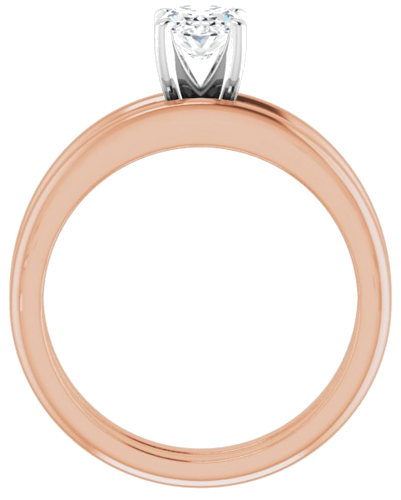 Sužadėtuvių Žiedas „Solitaire“ 585 Baltojo Ir Rožinis Aukso Oval 7mm x 5mm (7)