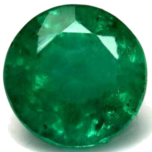 0.66 carat GREEN Round Smaragdas (1)