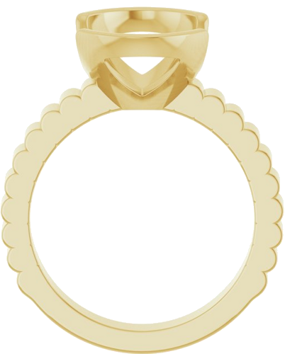 Sužadėtuvių Žiedas „Half-Bezel Solitaire“ 14k yellow gold Oval 14mm x 10mm (2)