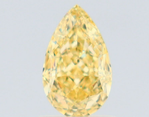 1.02 carat Fancy Yellow-VS1 Natūralus Pear Deimantas (1)