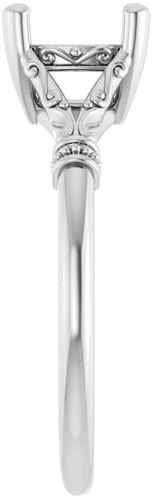 Sužadėtuvių Žiedas „Split Shank“ 750 Baltojo Aukso Cushion 7mm (4)