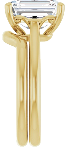 Sužadėtuvių Žiedas „Solitaire“ 14k yellow gold Emerald 10mm x 8mm (9)
