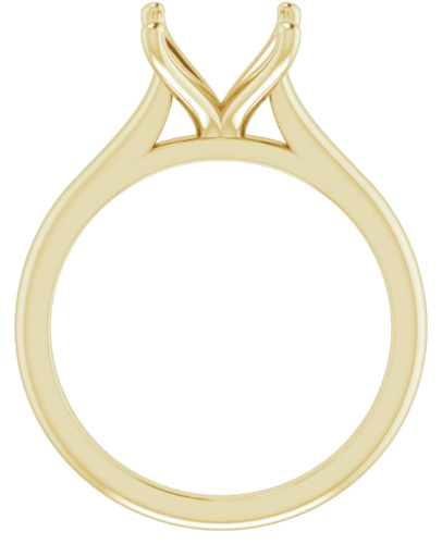 14K Yellow 6.5 mm Square Solitaire Engagement Ring Mounting (2)