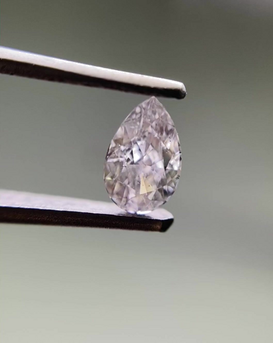 0.25 carat Light Pinkish Brown-SI2 Natūralus Pear Deimantas (1)
