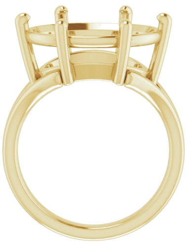 Sužadėtuvių Žiedas „Solitaire“ 585 Geltonojo Aukso Oval 16mm x 12mm (2)