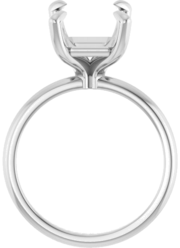 Sužadėtuvių Žiedas „Solitaire“ 18k white gold Emerald 11mm x 9mm (2)